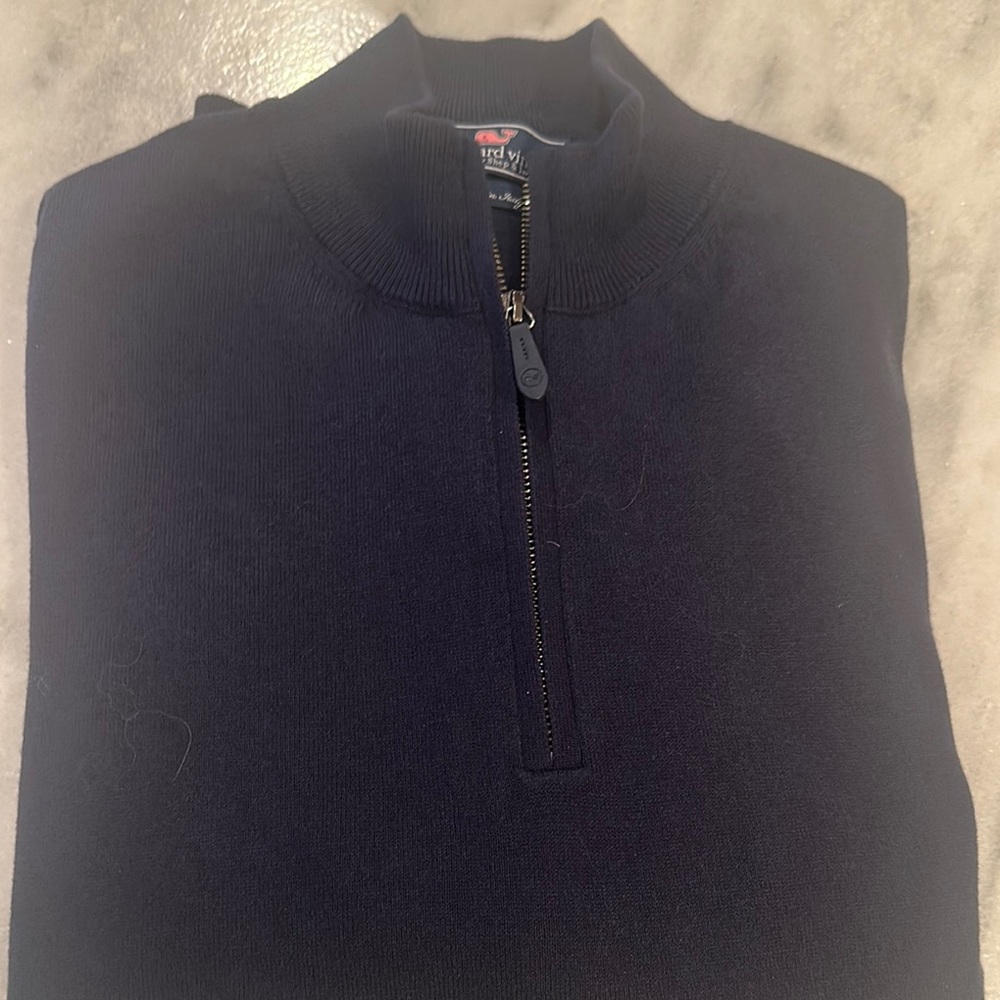 Men's Navy 1/4 Zip Sweater